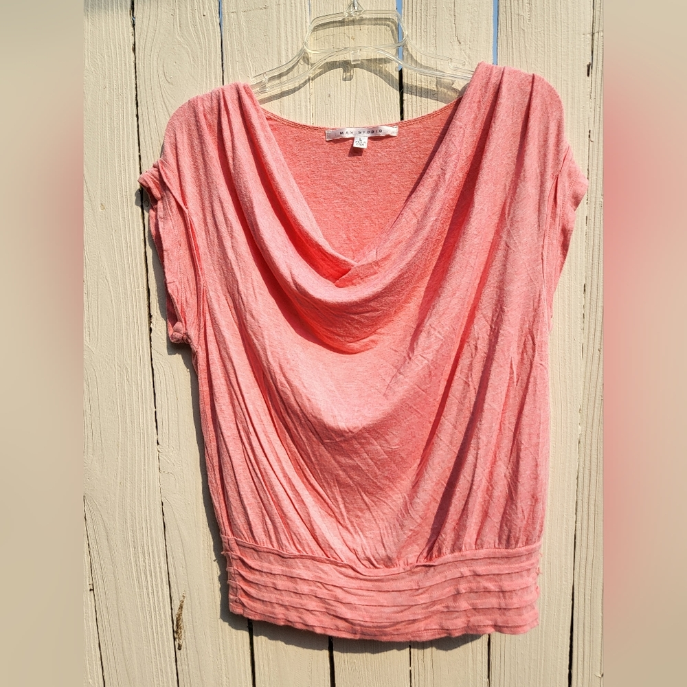 Max Studio cowl neck t-shirt, size large